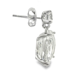 Cercei Argint cu sistem de inchidere cu surub Cubic Zirconia Clotilde - Img 2
