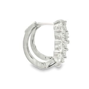 Cercei Argint cu sistem de inchidere tip huggies Cubic Zirconia Melisende - Img 2