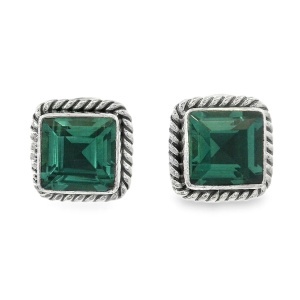 Cercei Argint cu surub realizati manual Quartz Verde Blessica