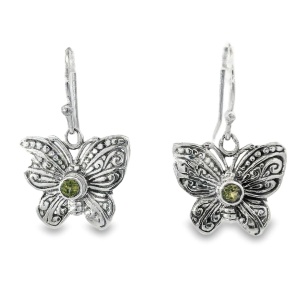 Cercei Argint realizati manual Peridot Mirza