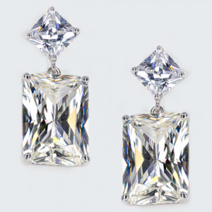 Cercei Argint Zirconia Josephine Alb Cald