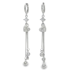 Cercei lungi Argint Cubic Zirconia Esmee