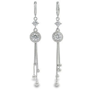 Cercei lungi Argint Cubic Zirconia Helena