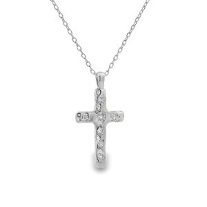 Colier Cruce Argint Zirconia Esther