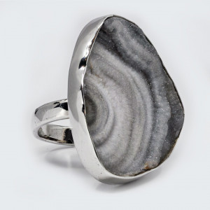 Inel Argint Agata Druzy Desertica Amanthi - Img 2