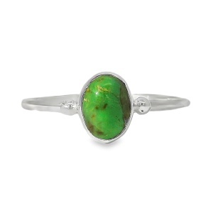 Inel Argint Green Copper Turquoise Nalin