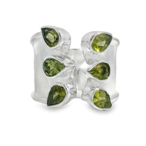 Inel Argint Peridot Chainika