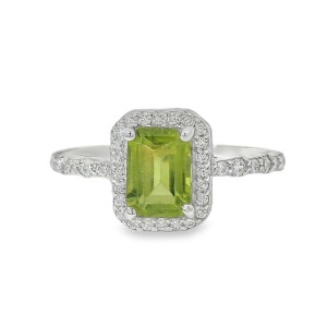 Inel Argint Peridot si Cubic Zirconia Achara