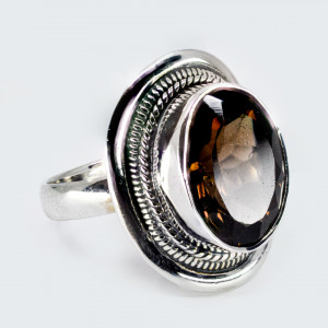 Inel Argint Quartz Smokey Devinder - Img 2