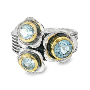 Inel Argint Topaz Albastru Kalyani