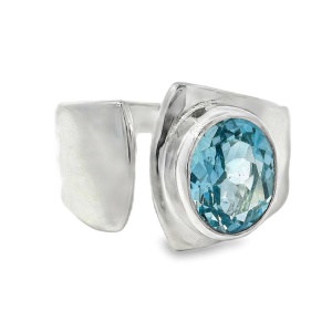 Inel Argint Topaz Albastru Parvati