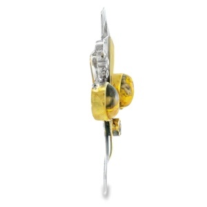Pandantiv Argint cu elemente suflate in alama Jasp Bumblebee Kavindya - Img 2