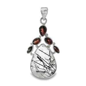 Pandantiv Argint Quartz Rutilat Fulki