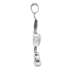Pandantiv Argint realizat manual Larimar Abiaga - Img 2