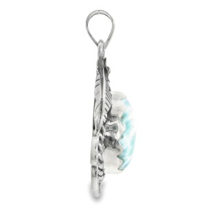 Pandantiv Argint realizat manual Larimar Noyme - Img 2