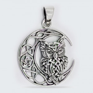 Pandantiv argint Unisex Abstract Owl