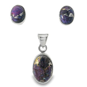Set Argint Purple Copper Turquoise Elina