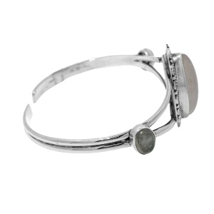 Bratara Argint Fixa Quartz Roz Manjeri - Img 2