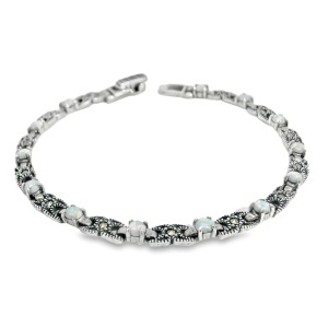 Bratara Argint Marcasite si Opal de Sinteza Dhianni