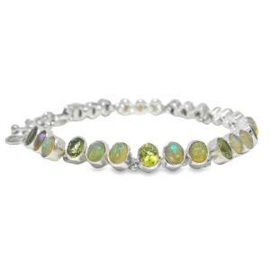 Bratara Argint Opal Etiopian si Peridot Aylia - Img 2