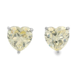 Cerce inima Argint cu sistem de inchidere cu surub Cubic Zirconia Lison