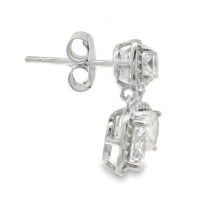 Cercei Argint cu sistem de inchidere cu surub Cubic Zirconia Zaza - Img 2
