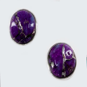 Cercei Argint cu surub Purple Copper Turquoise Munvi