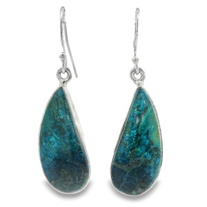 Cercei Argint cu tortita Chrysocolla Riha