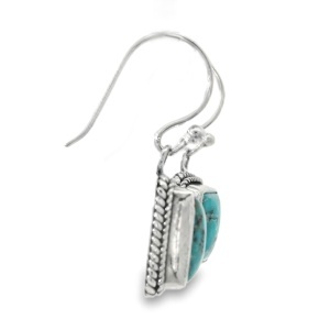 Cercei Argint cu tortita clasica realizati manual Turquoise Mustika - Img 2