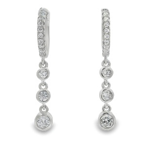 Cercei lungi Argint Cubic Zirconia Sara