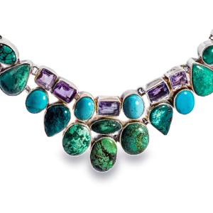 Colier Argint Blue Moon Turquoise Shanti - Img 5