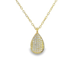 Colier Argint suflat Aur 585 Zirconia Gisele