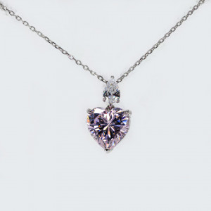 Colier Argint Zirconia Fayette Roz Morganit
