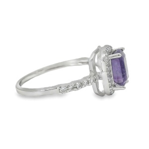 Inel Argint Ametist si Cubic Zirconia Achara - Img 2