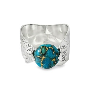 Inel Argint Blue Copper Turquoise Ziata