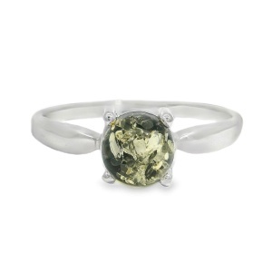 Inel Argint Chihlimbar Baltic Verde Liselott