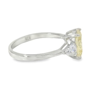Inel Argint Cubic Zirconia Galben-Sampanie Julia - Img 2