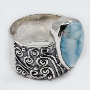 Inel Argint Larimar Saisha - Img 2