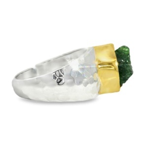 Inel Argint Peridot Brut Kabin - Img 2