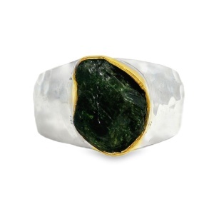 Inel Argint Peridot Brut Karuna