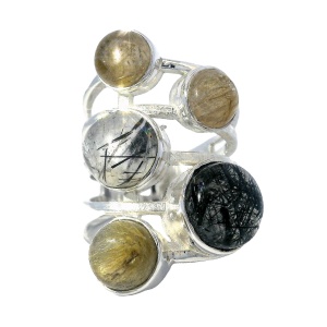 Inel Argint Quartz Rutilat Kalyani