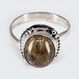 Inel Argint Quartz Rutilat Sajili