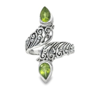 Inel Argint realizat manual Peridot Jaya