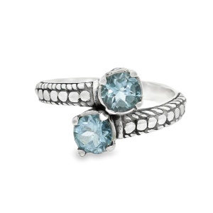 Inel Argint realizat manual Topaz Albastru Laili