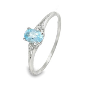 Inel Argint Topaz Albastru Salome