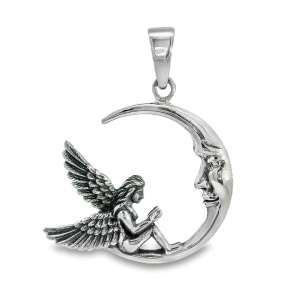 Pandantiv Argint Unisex Angel Moon