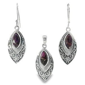 Set Argint Purple Copper Turquoise Kairavi