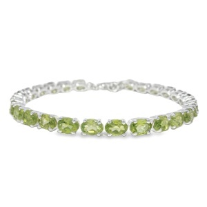 Bratara Argint Peridot Kaur