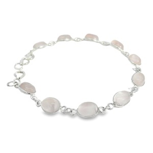 Bratara Argint Quartz Roz Mannat - Img 2