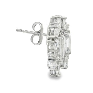 Cercei Argint cu sistem de inchidere cu surub Cubic Zirconia Aurore - Img 2